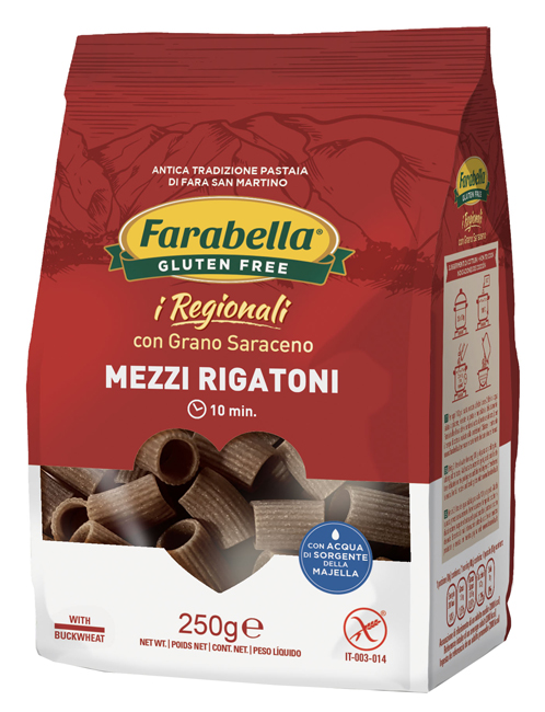 FARABELLA MEZZI RIGATONI AL GRANO SARACENO 250 G - Farmacia Murachelli Di Putelli dr. Giovanni