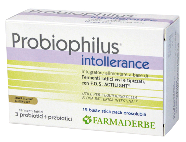 PROBIOPHILUS INTOLLERANCE 12 STICK PACK - Farmacia Murachelli Di Putelli dr. Giovanni