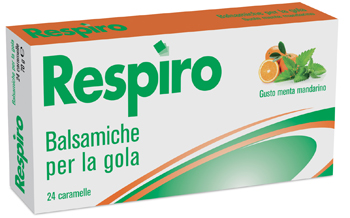 CARAMELLE BALSAMICHE PER LA GOLA RESPIRO GUSTO MENTA MANDARINO 24 PEZZI - Farmacia Murachelli Di Putelli dr. Giovanni