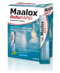 SOSPENSIONE ORALE MAALOX REFLURAPID 20 BUSTINE MONODOSE DA 10 ML - Farmacia Murachelli Di Putelli dr. Giovanni