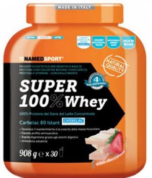 SUPER100% WHEY SMOOTH WHITE CHOCO/STRAWBERRY 908 G - Farmacia Murachelli Di Putelli dr. Giovanni