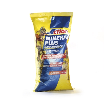 PROACTION MINERAL PLUS ENDURANCE FOR TEAM ENERGETICO E SALINO ISOTONICO ALL'ARANCIA 1125 G - Farmacia Murachelli Di Putelli dr. Giovanni