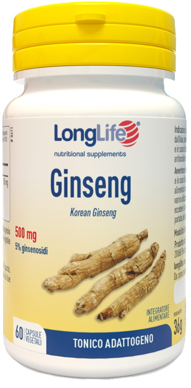 LONGLIFE GINSENG 5% 60 CAPSULE VEGETALI - Farmacia Murachelli Di Putelli dr. Giovanni
