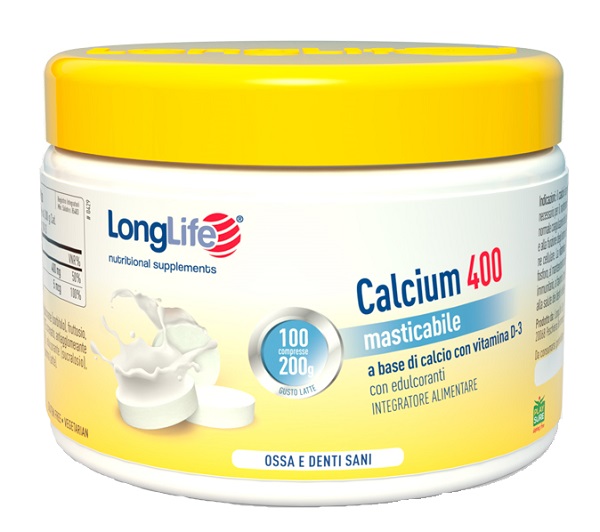 LONGLIFE CALCIUM 400 LATTE 100 COMPRESSE - Farmacia Murachelli Di Putelli dr. Giovanni