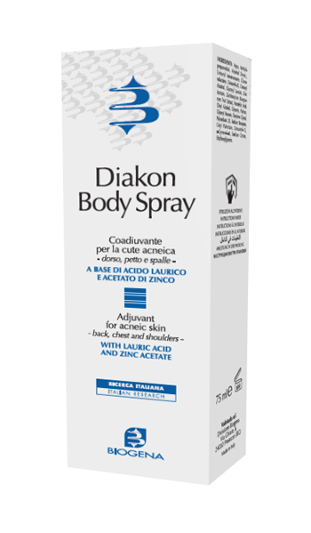 DIAKON BODY SPRAY COADIUVANTE CUTE ACNEICA DORSO PETTO E SPALLE 75 ML - Farmacia Murachelli Di Putelli dr. Giovanni