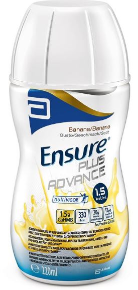 ENSURE PLUS ADVANCE BANANA 4 BOTTIGLIE DA 220 ML - Farmacia Murachelli Di Putelli dr. Giovanni