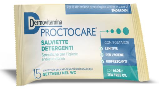 DERMOVITAMINA PROCTOCARE 15 SALVIETTINE DETERGENTI - Farmacia Murachelli Di Putelli dr. Giovanni