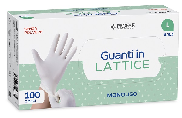 PROFAR GUANTO IN LATTICE SENZA POLVERE L 100 PEZZI - Farmacia Murachelli Di Putelli dr. Giovanni