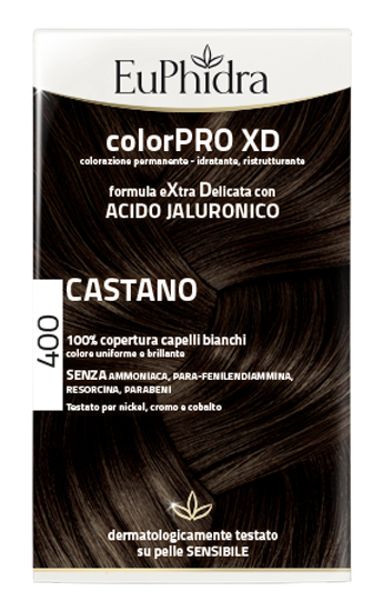 EUPHIDRA COLORPRO XD 400 CASTANO GEL COLORANTE CAPELLI IN FLACONE + ATTIVANTE + BALSAMO + GUANTI - Farmacia Murachelli Di Putelli dr. Giovanni