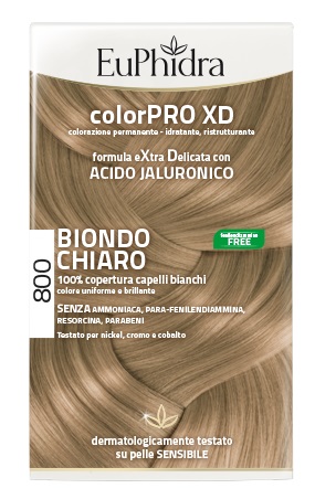 EUPHIDRA COLORPRO XD 800 BIONDO CHIARO GEL COLORANTE CAPELLI IN FLACONE + ATTIVANTE + BALSAMO + GUANTI - Farmacia Murachelli Di Putelli dr. Giovanni