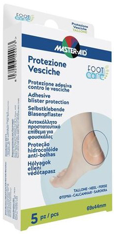 IDROCOLLOIDE MASTER-AID FOOTCARE VESCICHE TALLONE 69X44 MM 5 PEZZI A1 - Farmacia Murachelli Di Putelli dr. Giovanni