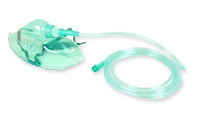 MASCHERA PER OSSIGENO IN PVC PER ADULTI CON TUBO LUNGHEZZA 210 CM CLIP STRINGINASO REGOLABILE FETTUCCIA ELASTICA - Farmacia Murachelli Di Putelli dr. Giovanni