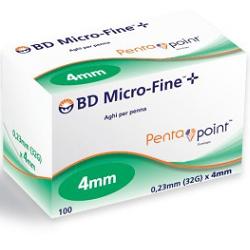 AGO PER PENNA DA INSULINA BD MICROFINE PENTAPOINT GAUGE 32 4 MM 100 PEZZI - Farmacia Murachelli Di Putelli dr. Giovanni