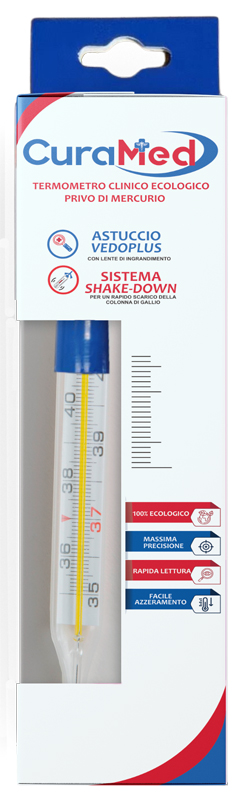 TERMOMETRO CLINICO OVALE AL GALLIO CON AGITATORE CURATERM - Farmacia Murachelli Di Putelli dr. Giovanni