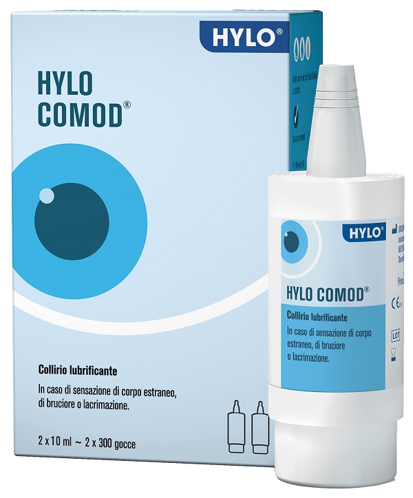 HYLO-COMOD GOCCE OCULARI IALURONATO DI SODIO 0,1% 2 FLACONC INI DA 10 ML - Farmacia Murachelli Di Putelli dr. Giovanni