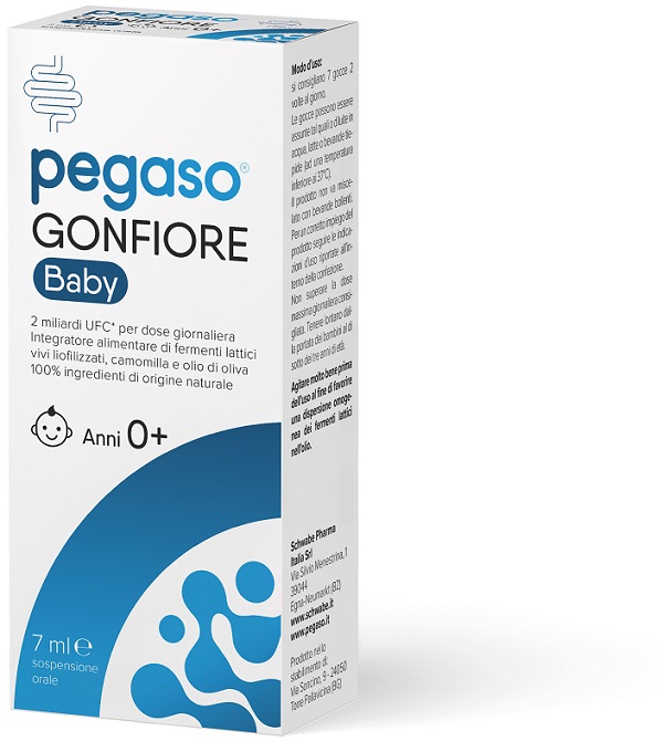 PEGASO GONFIORE BABY 1 FLACONCINO 7 ML SENZA ZUCCHERO SENZA GLUTINE NATURALMENTE PRIVO DI LATTOSIO - Farmacia Murachelli Di Putelli dr. Giovanni