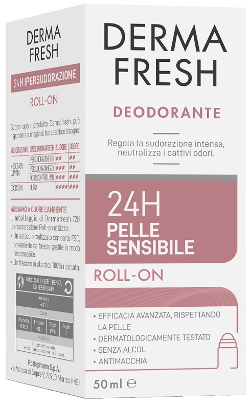 DERMAFRESH 24H PELLE SENSIBILE ROLL ON 50 ML - Farmacia Murachelli Di Putelli dr. Giovanni