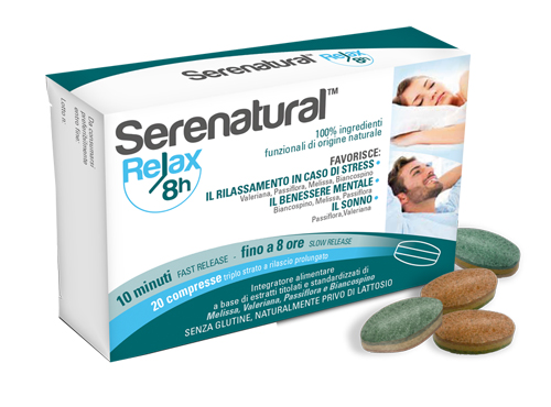 SERENATURAL RELAX 8H 20 COMPRESSE TRIPLO STRATO A RILASCIO PROLUNGATO - Farmacia Murachelli Di Putelli dr. Giovanni