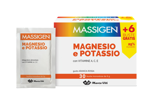 MASSIGEN MAGNESIO E POTASSIO 24 BUSTINE +6 GRATIS - Farmacia Murachelli Di Putelli dr. Giovanni