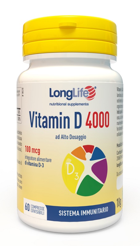 LONGLIFE VITAMIN D 4000UI 60 COMPRESSE DIVISIBILI - Farmacia Murachelli Di Putelli dr. Giovanni
