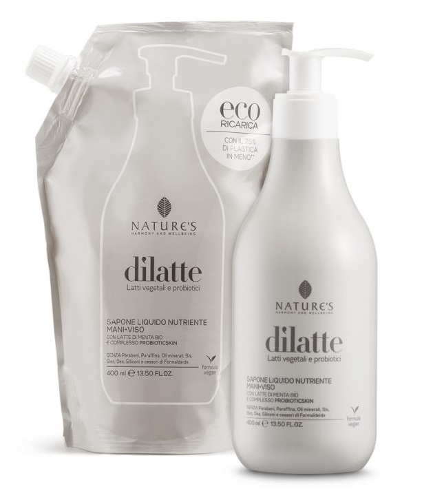 NATURE'S DILATTE SAPONE LIQUITO MANI/VISO RICARICA 400 ML - Farmacia Murachelli Di Putelli dr. Giovanni