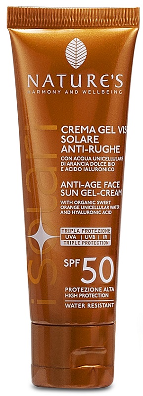 NATURE'S I SOLARI CREMA GEL VISO ANTIRUGHE SPF50 50 ML - Farmacia Murachelli Di Putelli dr. Giovanni