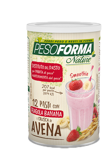 PESOFORMA NATURE SMOOTHIE FRAGOLA BANANA POLVERE 420 G - Farmacia Murachelli Di Putelli dr. Giovanni