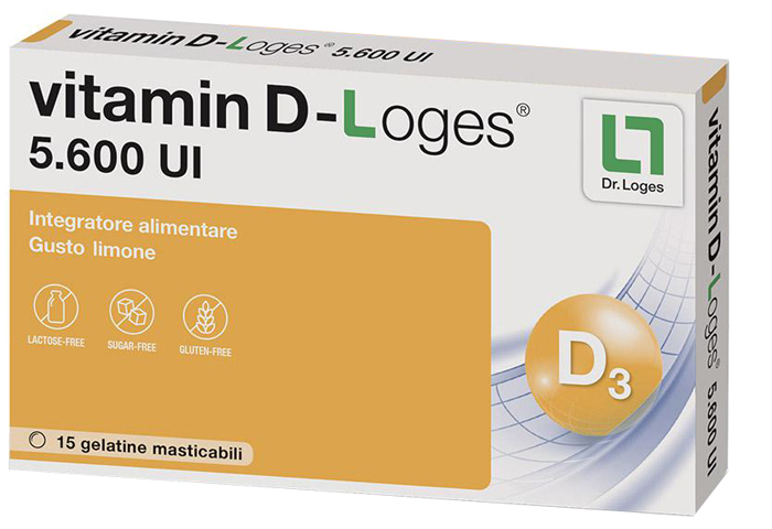 VITAMIN D-LOGES 15 GELATINE MASTICABILI GUSTO LIMONE - Farmacia Murachelli Di Putelli dr. Giovanni