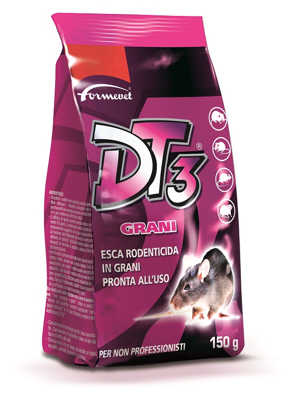 DT3 GRANI ESCA RODENTICIDA PRONTA ALL'USO BUSTA 150 G USO NON PROFESSIONALE - Farmacia Murachelli Di Putelli dr. Giovanni