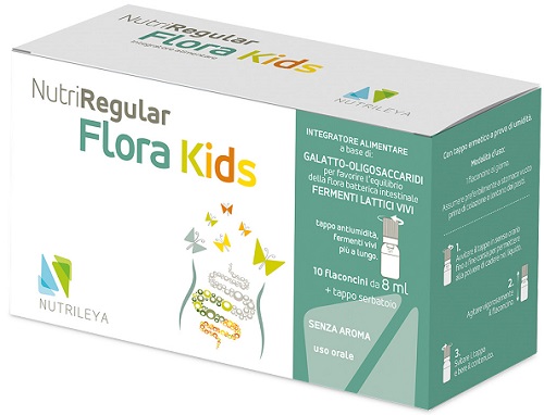 NUTRIREGULAR FLORA KIDS 10 FLACONCINI - Farmacia Murachelli Di Putelli dr. Giovanni
