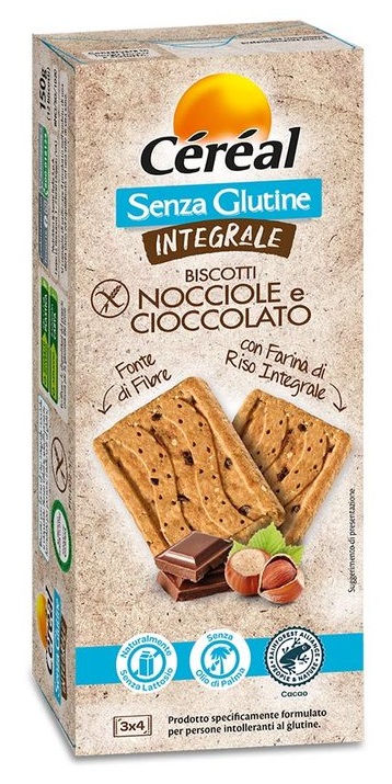CEREAL SENZA GLUTINE INTEGRALE BISCOTTI NOCCIOLE E CIOCCOLATO 150 G - Farmacia Murachelli Di Putelli dr. Giovanni