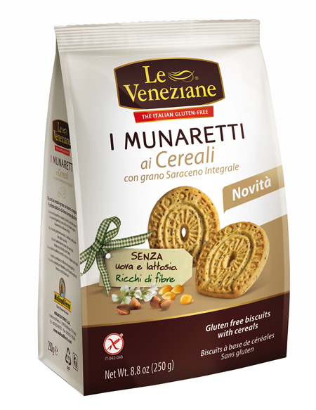 LE VENEZIANE MUNARETTI BISCOTTI CEREALI GRANO SARACENO INTEGRALE 250 G - Farmacia Murachelli Di Putelli dr. Giovanni