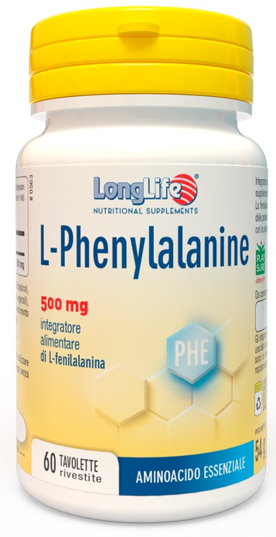 LONGLIFE L-PHENYLALANINE 500 MG 60 TAVOLETTE RIVESTITE DA 900 MG - Farmacia Murachelli Di Putelli dr. Giovanni