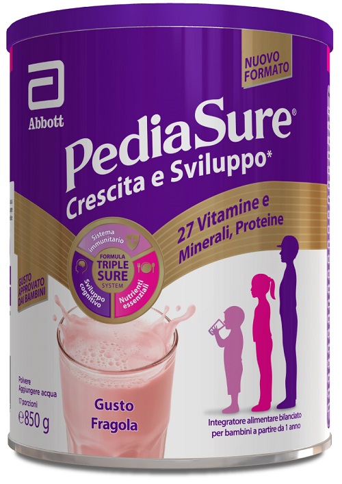 PEDIASURE CRESCITA&SVILUPPO FRAGOLA 850 G - Farmacia Murachelli Di Putelli dr. Giovanni