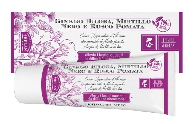I RIMEDI DI HELAN GINKGO BILOBA MIRTILLO NERO RUSCO POMATA 75 ML - Farmacia Murachelli Di Putelli dr. Giovanni