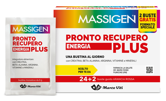 MASSIGEN PRONTO RECUPERO ENERGIA PLUS 24 BUSTINE + 2 BUSTINE - Farmacia Murachelli Di Putelli dr. Giovanni