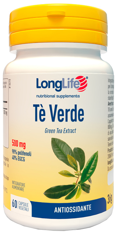 LONGLIFE TE' VERDE 500MG 60 CAPSULE - Farmacia Murachelli Di Putelli dr. Giovanni