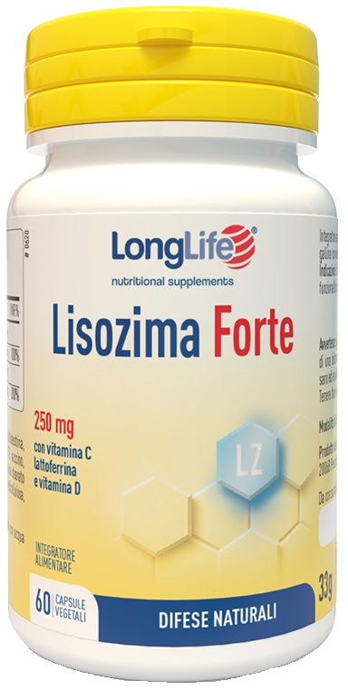 LONGLIFE LISOZIMA FORTE 60 CAPSULE VEGETALI DA 600 MG - Farmacia Murachelli Di Putelli dr. Giovanni