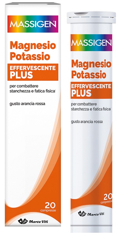 MASSIGEN MAGNESIO POTASSIO PLUS 20 COMPRESSE EFFERVESCENTI - Farmacia Murachelli Di Putelli dr. Giovanni