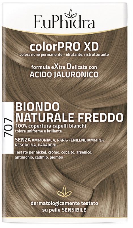 EUPHIDRA COLORPRO XD 707 BIONDO NATURALE F COLORE + ATTIVANTE + BALSAMO + CUFFIA + GUANTI - Farmacia Murachelli Di Putelli dr. Giovanni