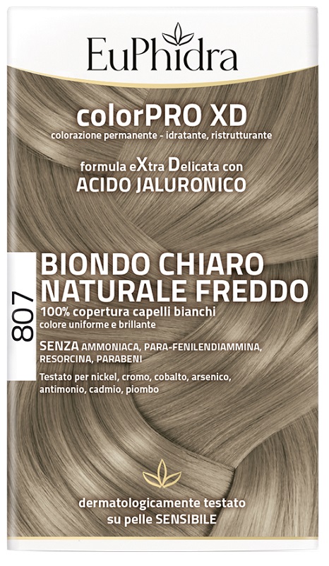 EUPHIDRA COLORPRO XD 807 BIONDO CHIARO NATURALE F COLORE + ATTIVANTE + BALSAMO + CUFFIA + GUANTI - Farmacia Murachelli Di Putelli dr. Giovanni