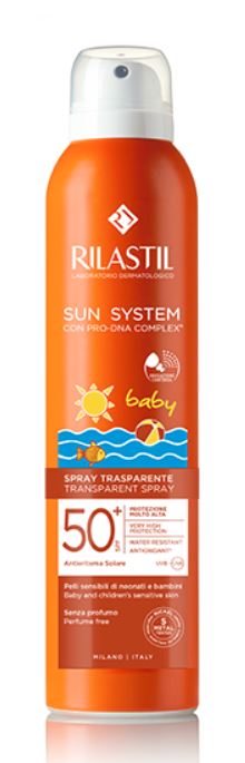 RILASTIL SUN SYSTEM BABY TRANSPARENT SPRAY SPF50+ 200 ML - Farmacia Murachelli Di Putelli dr. Giovanni
