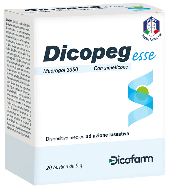 DICOPEG ESSE 20 BUSTE 5 G MACROGOL 3350 - Farmacia Murachelli Di Putelli dr. Giovanni