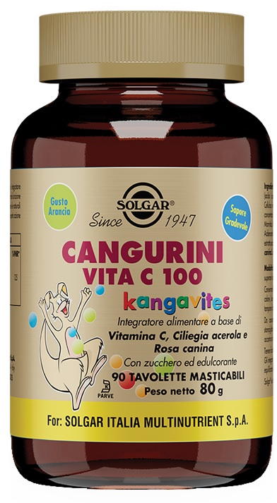 CANGURINI VITA C 100 90 TAVOLETTE MASTICABILI - Farmacia Murachelli Di Putelli dr. Giovanni