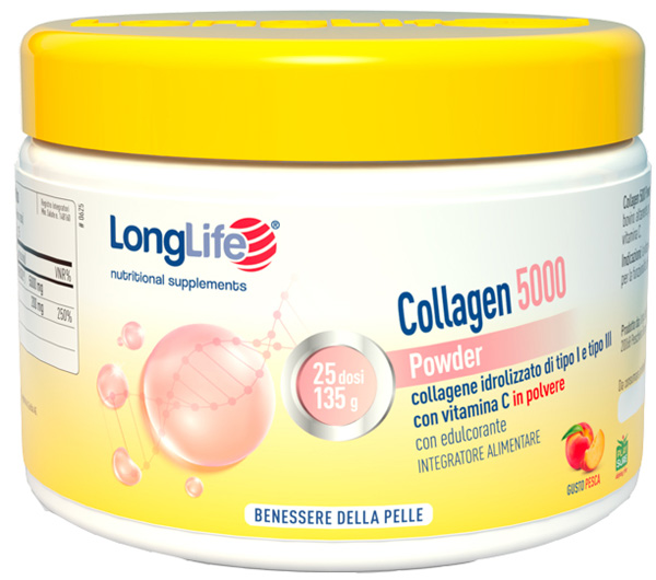 LONGLIFE COLLAGEN 5000 POWDER PESCA 130 G - Farmacia Murachelli Di Putelli dr. Giovanni