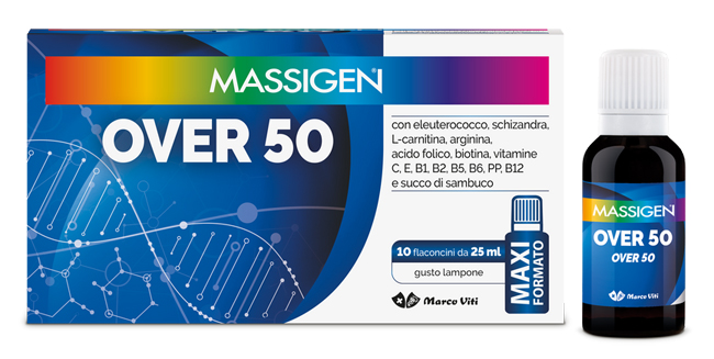 MASSIGEN OVER 50 10 FLACONI DA 25 ML - Farmacia Murachelli Di Putelli dr. Giovanni