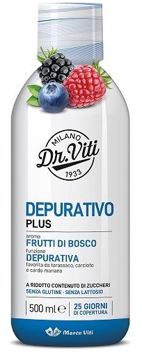 DR VITI DEPURATIVO PLUS FRUTTI DI BOSCO 500 ML SENZA ZUCCHERI - Farmacia Murachelli Di Putelli dr. Giovanni