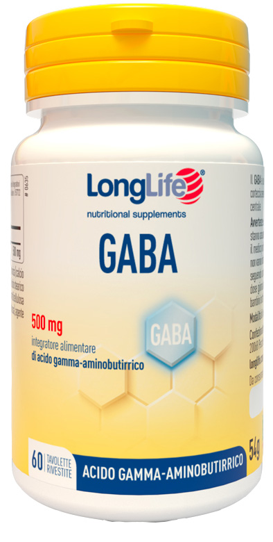 LONGLIFE GABA 500MG 60 TAVOLETTE RIVESTITE - Farmacia Murachelli Di Putelli dr. Giovanni