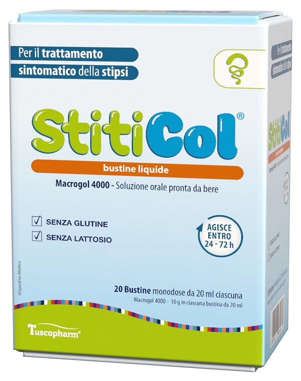 STITICOL 20 BUSTINE DA 20 ML SENZA GLUTINE SENZA LATTOSIO - Farmacia Murachelli Di Putelli dr. Giovanni