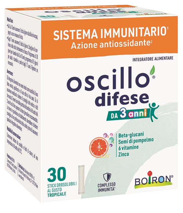 OSCILLO DIFESE 3+ 30 STICK OROSOLUBILI - Farmacia Murachelli Di Putelli dr. Giovanni